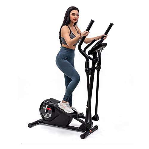 TechFit E300N Cross Trainer, Bicicleta estática elíptica para el hogar, la pérdida de Peso Máquina para Cardio y Ejercicios de Fitness, Dispositivo de Resistencia Magnética para Espacios Interiores