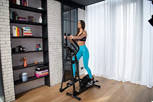 TechFit E300N Cross Trainer, Bicicleta estática elíptica para el hogar, la pérdida de Peso Máquina para Cardio y Ejercicios de Fitness, Dispositivo de Resistencia Magnética para Espacios Interiores