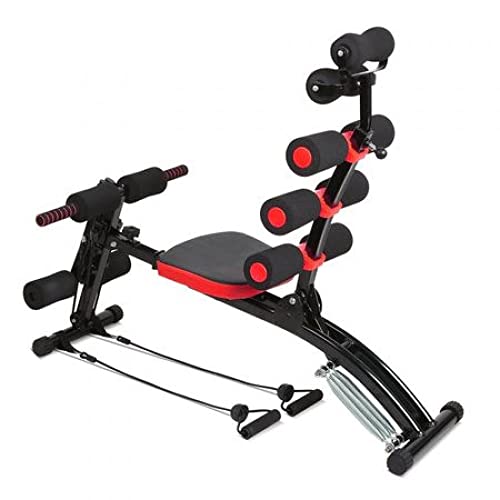 TechFit Maquina Abdominales Total Multi Crunch - Revolucionario Core Cruncher 6 en 1, Ideal para Tonificar y Entrenar los Músculos del Abdomen, Cintura, Espalda, Hombros y Piernas