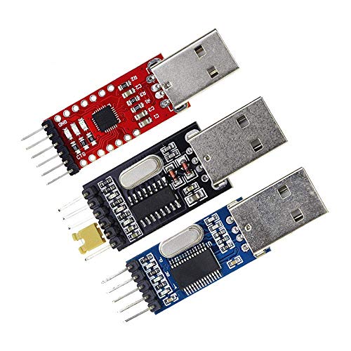 TECNOIOT 3pcs USB to TTL Module 1pc PL2303 + 1pc CP2102 + 1pc CH340G USB UART Module | Adaptador Serie USB a TTL módulo: 1pc con chipset CP2102 + 1pc con chipset PL2303 + 1pc con chipset CH340G