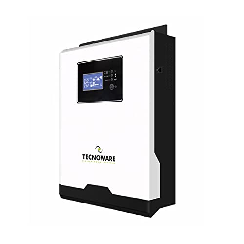 Tecnoware 1200VA ATA Inversor Híbrido Energía Solar - Batería de 12V – Controlador Solar MPPT Desde 15V-80V – Cargador Solar CA Desde 50 A - Energía de Onda Sinusoidal Pura