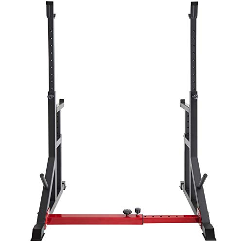 tectake 404237 Estante para sentadillas con soporte para pesas, Squat rack, Aparato para entrenamiento de fuerza, Equipo para fitness