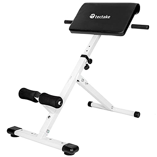 tectake 801116 - Banco de abdominales y espalda, Banco de Musculación Plegable para Hacer Ejercício, Gimnasio Ajustable (89 x 69 x 88 cm)