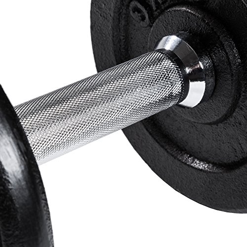 TecTake Set Mancuernas con Pesas Halteras Fitness Acero Hierro Musculación Gimnasio - varios modelos - (2x 10kg | No. 402368)