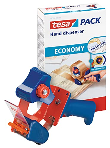 tesa Dispensador Manual Economy , Dispensador de Cinta Adhesiva Manual para Cintas de Embalaje de hasta 50 mm de Ancho