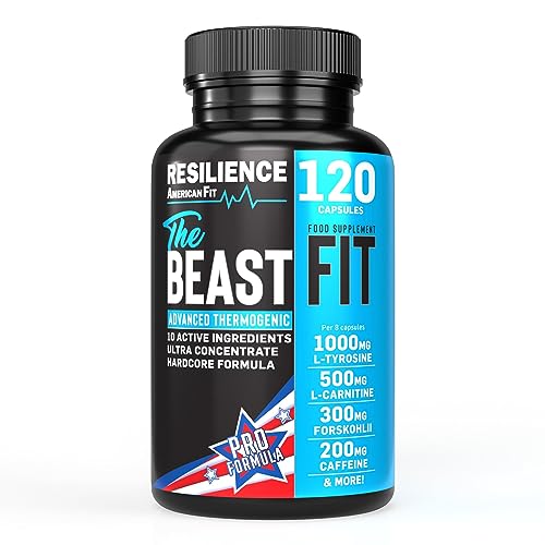 The Beast Fit|Termogenico|120 Capsulas|Quemagrasas potente para adelgazar|L carnitina|Termogenicos Potentes|Cafeina|Garcinia cambogia|Quemagrasas Potente Para Adelgazar Hombre|Quemador de grasa