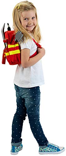 Theo Klein 8900 Mochila de bomberos Fire Fighter Henry, Con linterna a pilas, extintor, Mochila robusta con reflector y correas, Medidas 28 cm x 25 cm x 8.5 cm, Juguete para niños a partir de 3 años