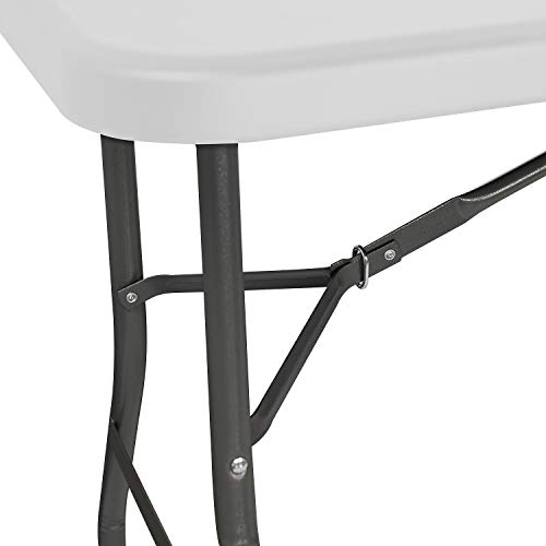 THINIA HOME Mesa Catering Plegable Portátil Rectangular Blanca 240 cm Mesa Multiusos: Camping, Eventos en Espacios Exteriores o Interiores | Mesa Resina y Patas Acero | 6-8 Personas