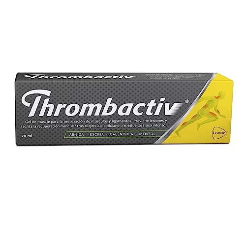 THROMBOACTIV - Gel de Masaje 70 ml, para Preparación de Músculos y Ligamentos, Previene Lesiones, Facilita la Recuperación Muscular, Facilidad de Extensión, Rápida Absorción