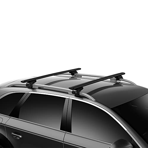 Thule WingBar Evo 127, Barras de carga aerodinámica de primera calidad que ofrecen un viaje excepcionalmente silencioso y una sencilla instalación de los accesorios, Référencia 711320