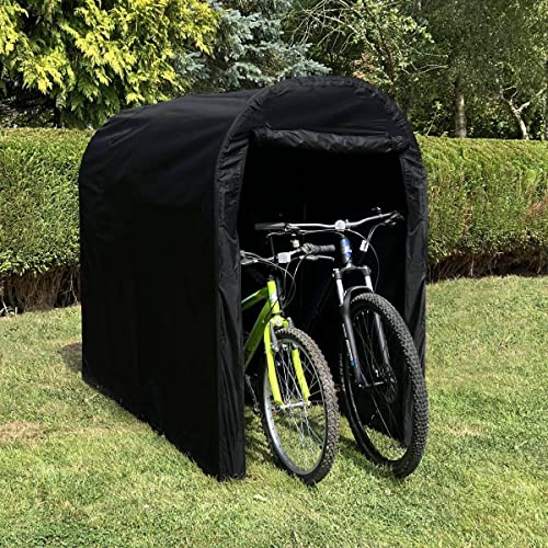 Tienda de Campaña Impermeable para Bicicleta Almacenamiento Bici Scooter Escúter Toldo Senderismo al Aire Libre Refugio Funda Cubierta Protección UV Sistema Anclaje Pernos para Tierra Dura y Suave