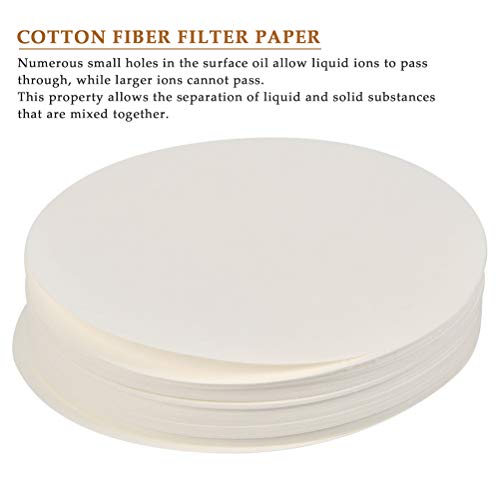 TIMESETL Papel de filtro cualitativo 100 PCS Caudal redondo medio 11cm Diámetro Laboratorio de filtración Suministros de laboratorio