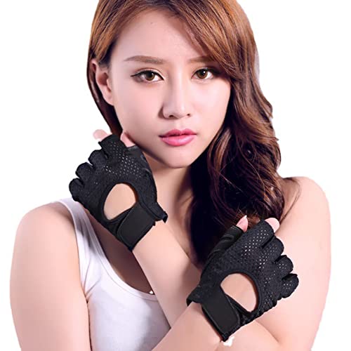 TingDongWei Guantes de Gimnasio para Hombres y Mujeres, Protección de Palma, Guantes de Entrenamiento Antideslizantes Transpirable para Entrenamiento de Fuerza, Fitness, Ciclismo (M)