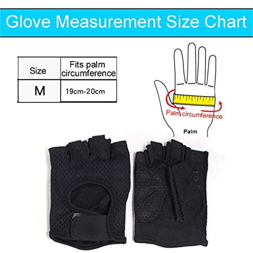 TingDongWei Guantes de Gimnasio para Hombres y Mujeres, Protección de Palma, Guantes de Entrenamiento Antideslizantes Transpirable para Entrenamiento de Fuerza, Fitness, Ciclismo (L)