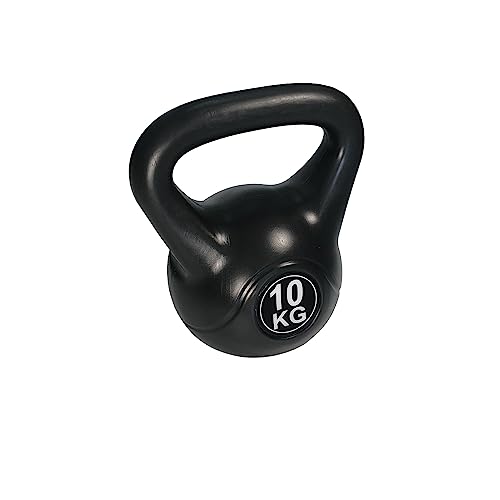 TITAN LIFE Kettlebell 10kg. Plastic Pesa Rusa, Unisex – Erwachsene, Black, One Size