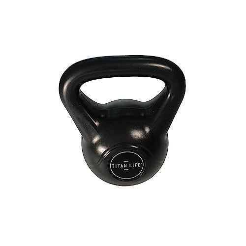 TITAN LIFE Kettlebell 10kg. Plastic Pesa Rusa, Unisex – Erwachsene, Black, One Size