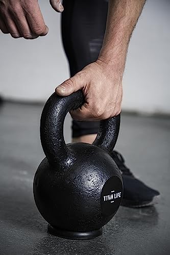 TITAN LIFE Pro Kettlebell 10kg Pesa Rusa, Unisex – Erwachsene, Black, One Size