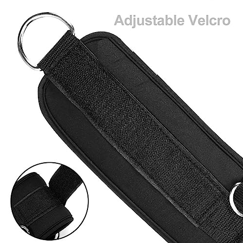 Tobillera para Polea,Tobillo Correas Acolchado,Ajustable Correas Tobillos,Tobillo Acolchadas,Ankle para Entrenamiento,Tobillo Gimnasio con Anillo en D,Ejercicio Mujeres y Hombres,2 Piezas