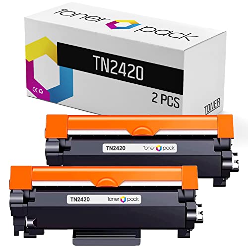 TONER PACK TN2420 Compatible para Brother TN2420 Cartuchos de tóner para Brother MFC-L2710DW HL-L2310D HL-L2350DW HL-L2370DN HL-L2375DW DCP-L2530DW MFC-L2710DN L2730DW (2 Unidades)