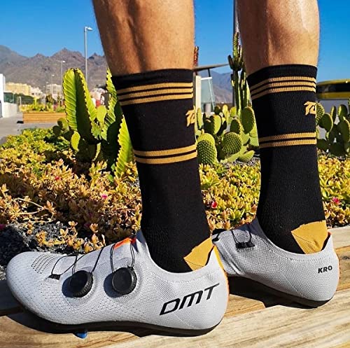 TopActive | Calcetines de Ciclismo Altos para Hombres y Mujeres | Calcetines Deportivos de Ciclismo Transpirables para Montaña, Spining, Ciclismo de Ruta | Pack de 3, talla 42-44