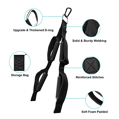 Topfinder Cuerda Tríceps, Agarres Gimnasio Poleas Gym Accesorios para Gym Fitness Lat Pulldown Biceps Tricep Rope (Cuerda Tríceps Extralarga con Asas)