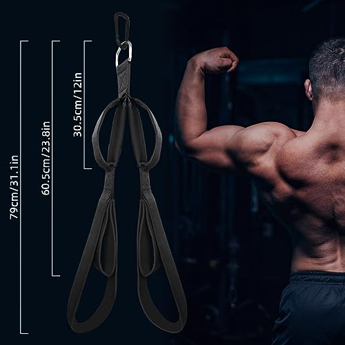 Topfinder Cuerda Tríceps Polea, 3 Longitudes Correa de tríceps, Accesorios Agarres Poleas Gimnasio Gym Bíceps Triceps Rope (Cuerda Tríceps de 3 Longitudes)