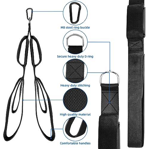 Topfinder Cuerda Tríceps Polea, 3 Longitudes Correa de tríceps, Accesorios Agarres Poleas Gimnasio Gym Bíceps Triceps Rope (Cuerda Tríceps de 3 Longitudes)