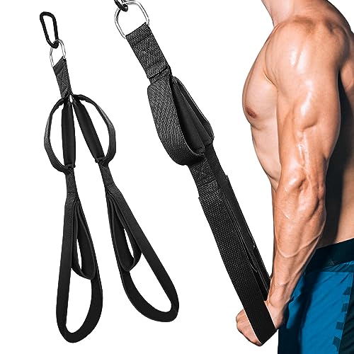 Topfinder Cuerda Tríceps Polea, 3 Longitudes Correa de tríceps, Accesorios Agarres Poleas Gimnasio Gym Bíceps Triceps Rope (Cuerda Tríceps de 3 Longitudes)