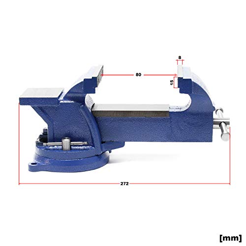 Tornillo de banco Heavy Duty mordaza de banco 75 mm con yunque morsa de taller carga pesada