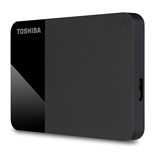 Toshiba 1TB Canvio Ready - Disco Duro Externo Portátil de 2,5 Pulgadas con USB 3.2 Gen 1 de Alta Velocidad, Compatible con Microsoft Windows 8.1, 10, 11 y macOS, Negro (HDTB410EK3AA)