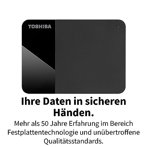 Toshiba 1TB Canvio Ready - Disco Duro Externo Portátil de 2,5 Pulgadas con USB 3.2 Gen 1 de Alta Velocidad, Compatible con Microsoft Windows 8.1, 10, 11 y macOS, Negro (HDTB410EK3AA)