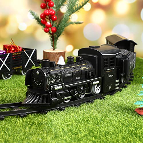 TOYANDONA 1 Set Kids Steam Motor Locomotor Juguete Freight Modelo Eléctrico Tren Train Ferrocarril Toy Steam Steam Set Toughthing