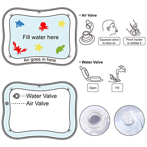 TOYANDONA Colchoneta de Agua Inflable Entrenamiento de Enfriamiento de PVC Almohadilla de Arrastre Cojín de Agua