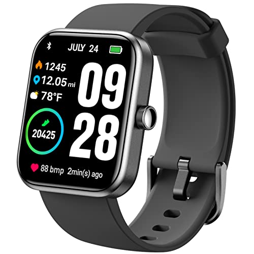 TOZO S2 Smartwatch, 1.69" Reloj Inteligente Hombre Mujer con Alexa Integrada, Pulsómetro Monitor de Sueño, Smartwatch Hombre Mujer con DIY Esfera Reloj, Podómetro, Impermeable 5ATM, para Android iOS