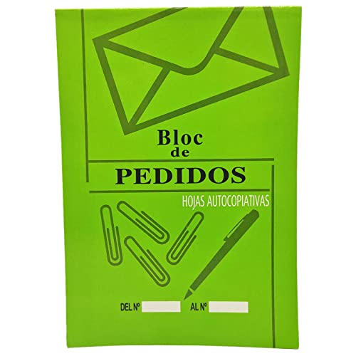 Tradineur - Talonario de pedidos con hojas autocopiativas, bloc, libreta para propuestas de pedido, presupuestos, negocios, tiendas, 20,7 x 14,5 cm