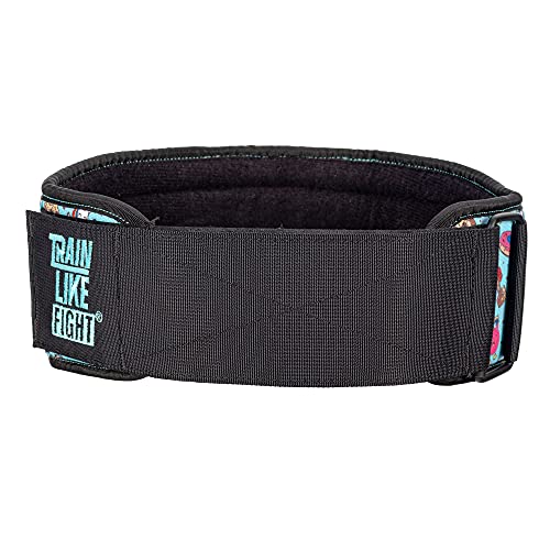 TRAINLIKEFIGHT - Cinturón Halterofilia - Cinturón para Entrenamiento Funcional, Levantamiento de Pesas, Fitness y Entrenamiento con Altas Cargas - Soporte Lumbar - Cookie Blue - XS