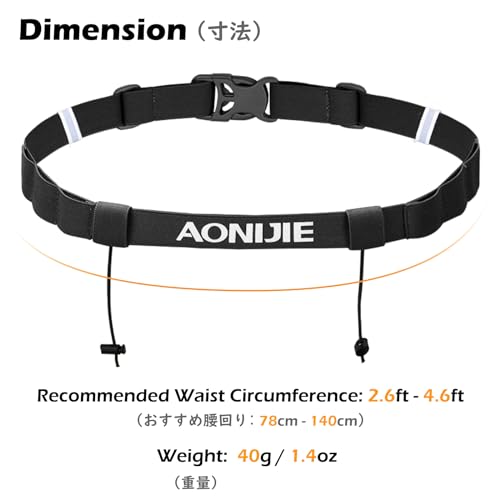 TRIWONDER Race Cinturón para Número Porta Dorsal para Running Triatlon Maratones Unisex (A - Cinturón - Negro - 2 Pcs)