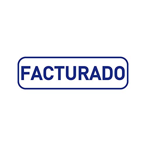 Trodat 4911 Printy Sello Fórmula Comercial con Texto FACTURADO, entintaje automático, Tamaño de la Placa de Texto 37 x 14 mm, Azul