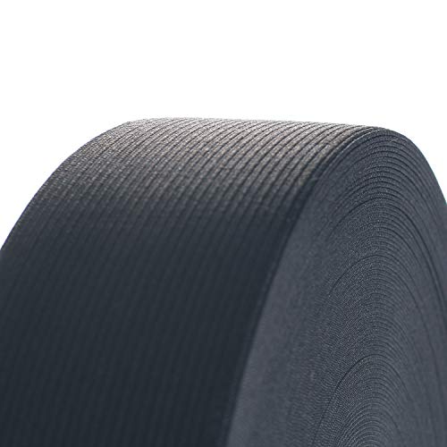 TUKA-i-AKUT 40 Metros x 100mm Elásticas Planas Bandas de Costura, Bandas de elástico de Cuerda, para la Ropa Personalizada y Artesanía DIY Hogar, 40 Metros Largo, 100 mm de Ancho, Negro TKB5092-black