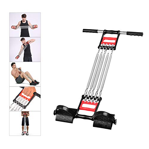 Tummy Trimmer Hand Gripper Chest Expander Covvy 3 en 1 Barras de levantamiento Spring Exerciser Elástico Sit Up Cuerda de tracción Home Fitness Equipment