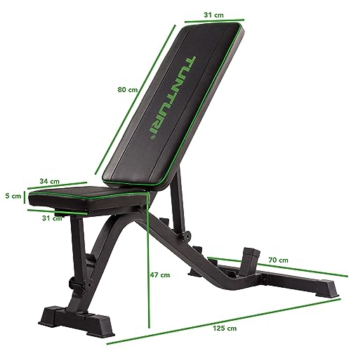 Tunturi UB40 Utility Bench Oblicuo Banco, Negro, 1