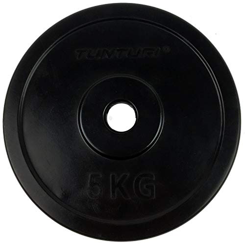 Tunturi Weight Plates Discos Pesas Goma, 2 Unidades, Unisex Adulto, Black, 1