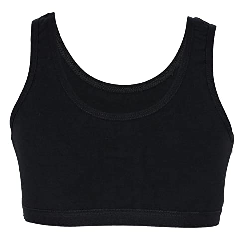 TupTam Top Sujetador para Niñas Tirantes Anchos Pack de 5, Negro, 134-140