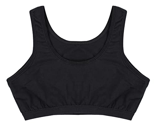 TupTam Top Sujetador para Niñas Tirantes Anchos Pack de 5, Negro, 134-140