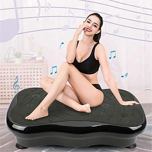 Turefans Plataforma vibratoria, Plataforma de Ejercicio, Plataforma vibratoria para Adelgazar, 200W, 5 programas, con Altavoz Bluetooth y Pantalla LCD, Carga máxima 120KG