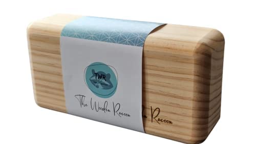 TWR ® - Bloque Yoga madera - Realizado 100% madera natural de pino insignis hecho en ESPAÑA. Taco Yoga o Ladrillo Yoga ecológico para Pilates, Meditación y Mindfulness- Tacto NATURAL.