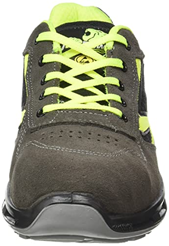 U-Power Red Lion® Yellow, Leather Zapatos de seguridad, Zapatillas deportivas ligeras antipinchazos unisex, suela Bast, inserto Infinergy, con puntera de aluminio - Yellow 45