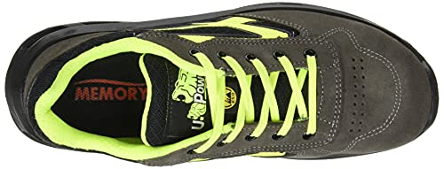 U-Power Red Lion® Yellow, Leather Zapatos de seguridad, Zapatillas deportivas ligeras antipinchazos unisex, suela Bast, inserto Infinergy, con puntera de aluminio - Yellow 45