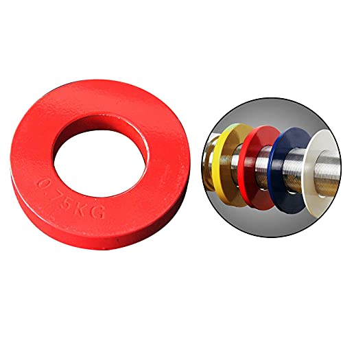 U/D Disco de peso fraccional olímpico de 0.2 kg ~/2.2 lb de pesas olímpicas de entrenamiento de fuerza de micro carga de fracción de peso para superar mesetas (naranja 0.75 kg)