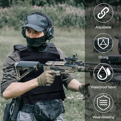 Udbrud Chaleco Táctico Militar, Anfibio Chaleco Táctico Chaleco Táctico CS de Campo Chaleco Táctico para Airsoft al Aire Libre Chaleco de Entrenamiento de Combate Protector para Adultos